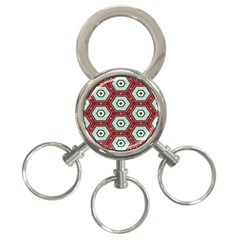 Hexagons Pattern			3-ring Key Chain by LalyLauraFLM