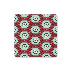 Hexagons Pattern			magnet (square) by LalyLauraFLM