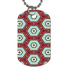 Hexagons Pattern			dog Tag (one Side) by LalyLauraFLM