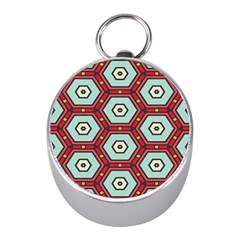 Hexagons Pattern			silver Compass (mini)