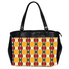 Rectangles And Squares Pattern Oversize Office Handbag (2 Sides) by LalyLauraFLM