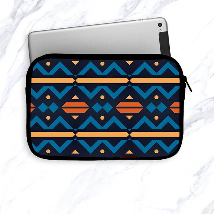 Rhombus  circles and waves pattern			Apple iPad Mini Zipper Case