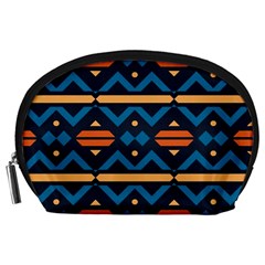 Rhombus  Circles And Waves Pattern Accessory Pouch