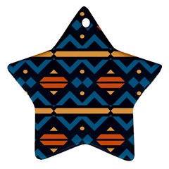 Rhombus  Circles And Waves Pattern			ornament (star) by LalyLauraFLM