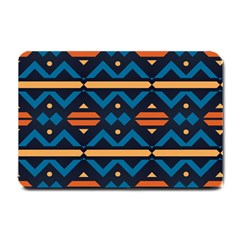 Rhombus  Circles And Waves Pattern			small Doormat by LalyLauraFLM