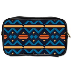 Rhombus  Circles And Waves Pattern			toiletries Bag (one Side) by LalyLauraFLM