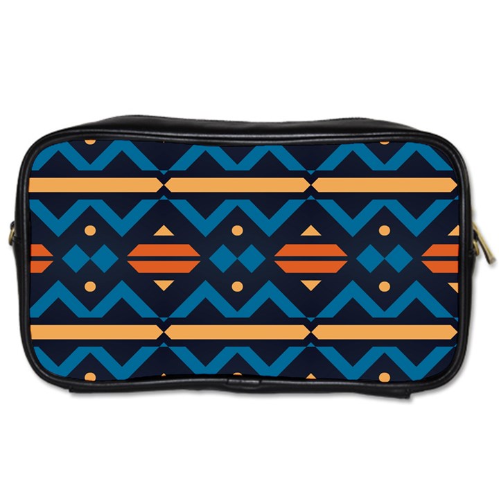 Rhombus  circles and waves pattern			Toiletries Bag (One Side)