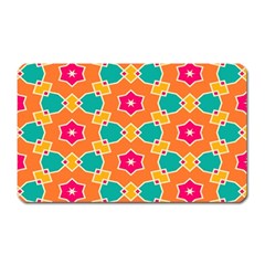 Pink Flowers Pattern			magnet (rectangular) by LalyLauraFLM