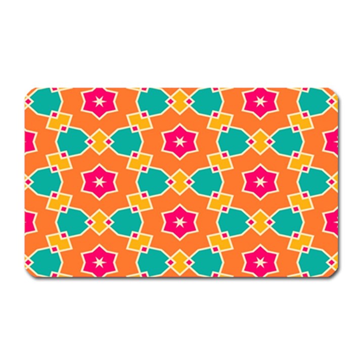 Pink flowers pattern			Magnet (Rectangular)