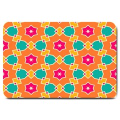 Pink Flowers Pattern			large Doormat by LalyLauraFLM