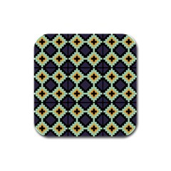 Pixelated Pattern			rubber Square Coaster (4 Pack by LalyLauraFLM