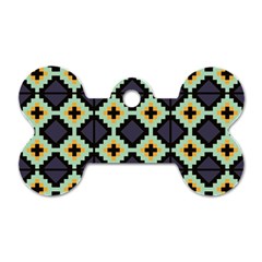 Pixelated Pattern			dog Tag Bone (one Side) by LalyLauraFLM