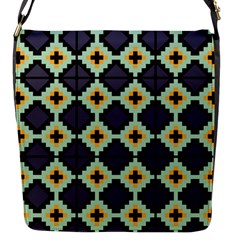 Pixelated Pattern			flap Closure Messenger Bag (s) by LalyLauraFLM