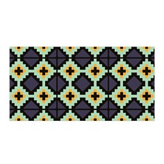 Pixelated Pattern Satin Wrap