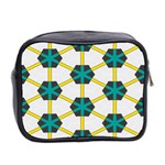 Blue stars and honeycomb pattern Mini Toiletries Bag (Two Sides) Back