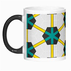 Blue Stars And Honeycomb Pattern Morph Mug by LalyLauraFLM