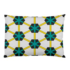 Blue Stars And Honeycomb Pattern			pillow Case