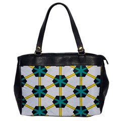 Blue Stars And Honeycomb Pattern			oversize Office Handbag by LalyLauraFLM