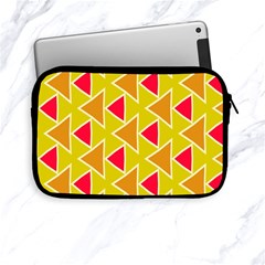 Red Brown Triangles Pattern			apple Ipad Mini Zipper Case by LalyLauraFLM