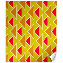 Red Brown Triangles Pattern			canvas 8  X 10  by LalyLauraFLM