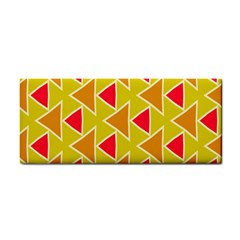 Red Brown Triangles Pattern			hand Towel