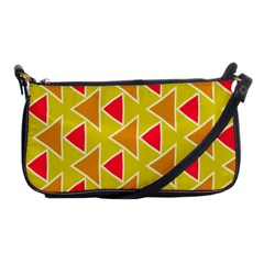 Red Brown Triangles Pattern			shoulder Clutch Bag by LalyLauraFLM