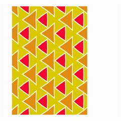 Red Brown Triangles Pattern Small Garden Flag