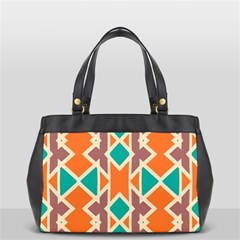 Rhombus Triangles And Other Shapes Oversize Office Handbag (2 Sides) by LalyLauraFLM