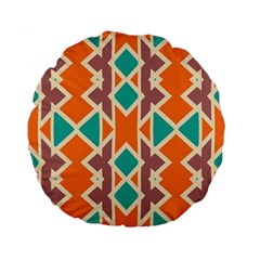 Rhombus Triangles And Other Shapes 	standard 15  Premium Flano Round Cushion