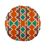 Rhombus triangles and other shapes 	Standard 15  Premium Flano Round Cushion Back