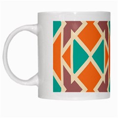 Rhombus Triangles And Other Shapes White Mug by LalyLauraFLM