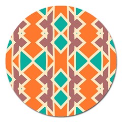 Rhombus Triangles And Other Shapes			magnet 5  (round) by LalyLauraFLM