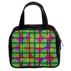 3d Rhombus Pattern Classic Handbag (two Sides) by LalyLauraFLM