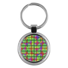 3d Rhombus Pattern			key Chain (round) by LalyLauraFLM