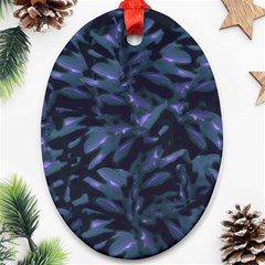 Tropical Dark Pattern Ornament (oval)  by dflcprints