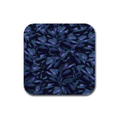 Tropical Dark Pattern Rubber Square Coaster (4 Pack)  by dflcprints