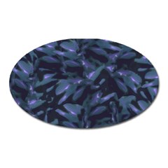 Tropical Dark Pattern Oval Magnet by dflcprints