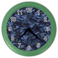 Tropical Dark Pattern Color Wall Clocks by dflcprints