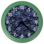 Tropical Dark Pattern Color Wall Clocks Front