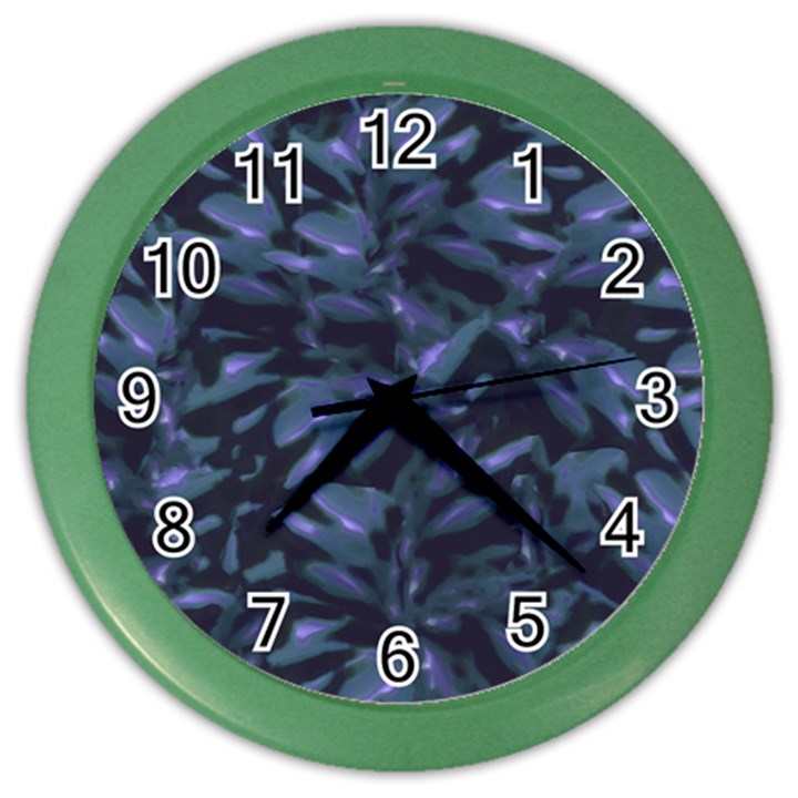 Tropical Dark Pattern Color Wall Clocks