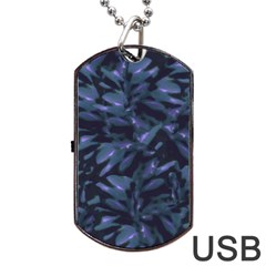 Tropical Dark Pattern Dog Tag Usb Flash (one Side)