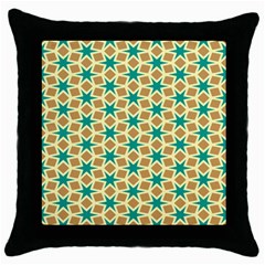 Stars And Squares Pattern			throw Pillow Case (black) by LalyLauraFLM