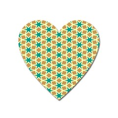 Stars And Squares Pattern			magnet (heart) by LalyLauraFLM