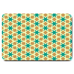 Stars And Squares Pattern			large Doormat by LalyLauraFLM