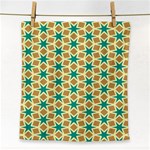 Stars and squares pattern			Face Towel Front