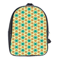 Stars And Squares Pattern			school Bag (large) by LalyLauraFLM