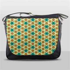 Stars And Squares Pattern			messenger Bag by LalyLauraFLM