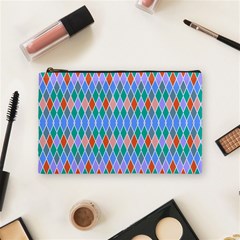 Pastel Rhombus Patterncosmetic Bag by LalyLauraFLM