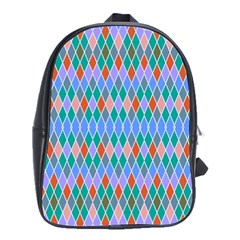 Pastel Rhombus Pattern			school Bag (large) by LalyLauraFLM