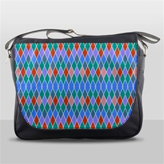 Pastel Rhombus Pattern			messenger Bag by LalyLauraFLM